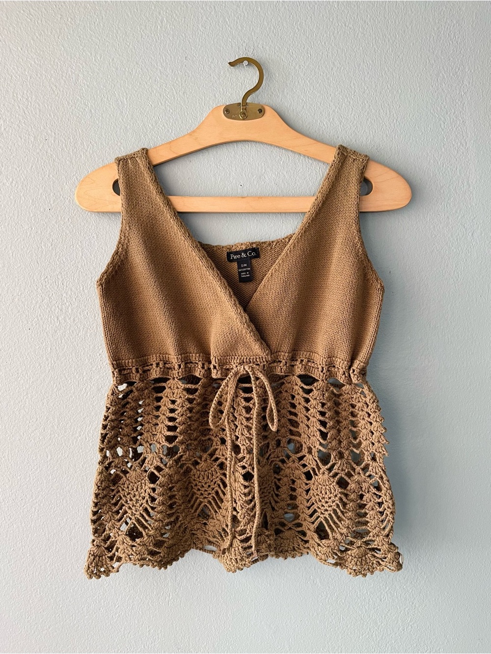 🌱5/$25🌱 Pure & Co. | Olive Green Handmade Knit Tank Top